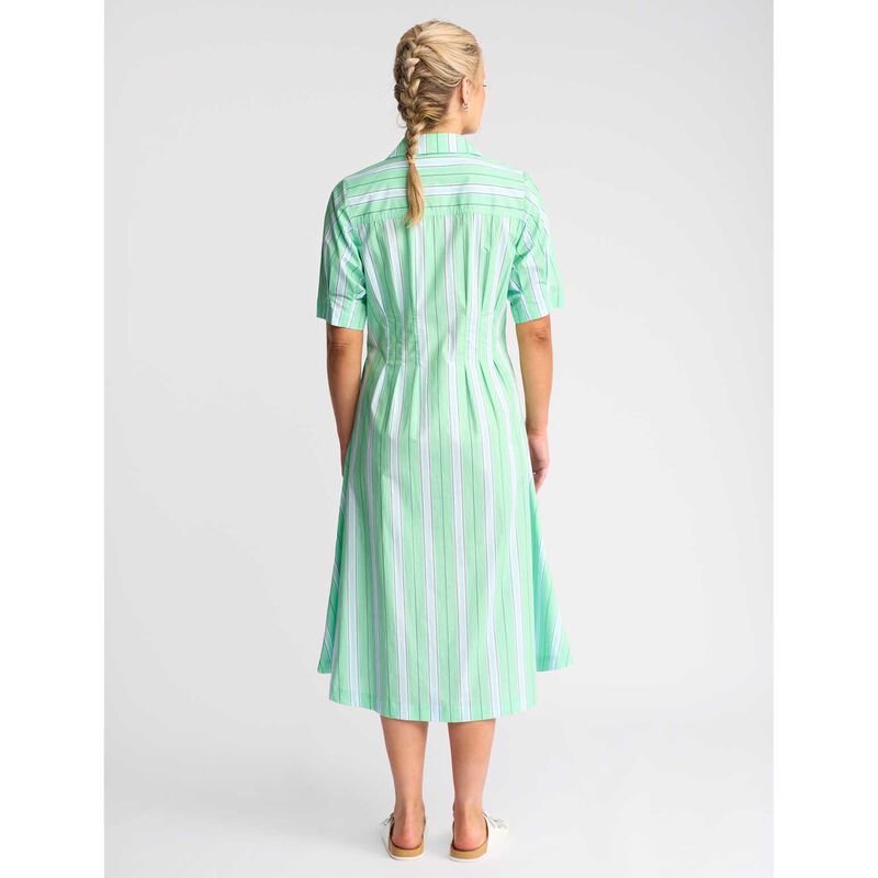 Vassalli Shaped Waist Button Up Dress With Pockets image number 1
